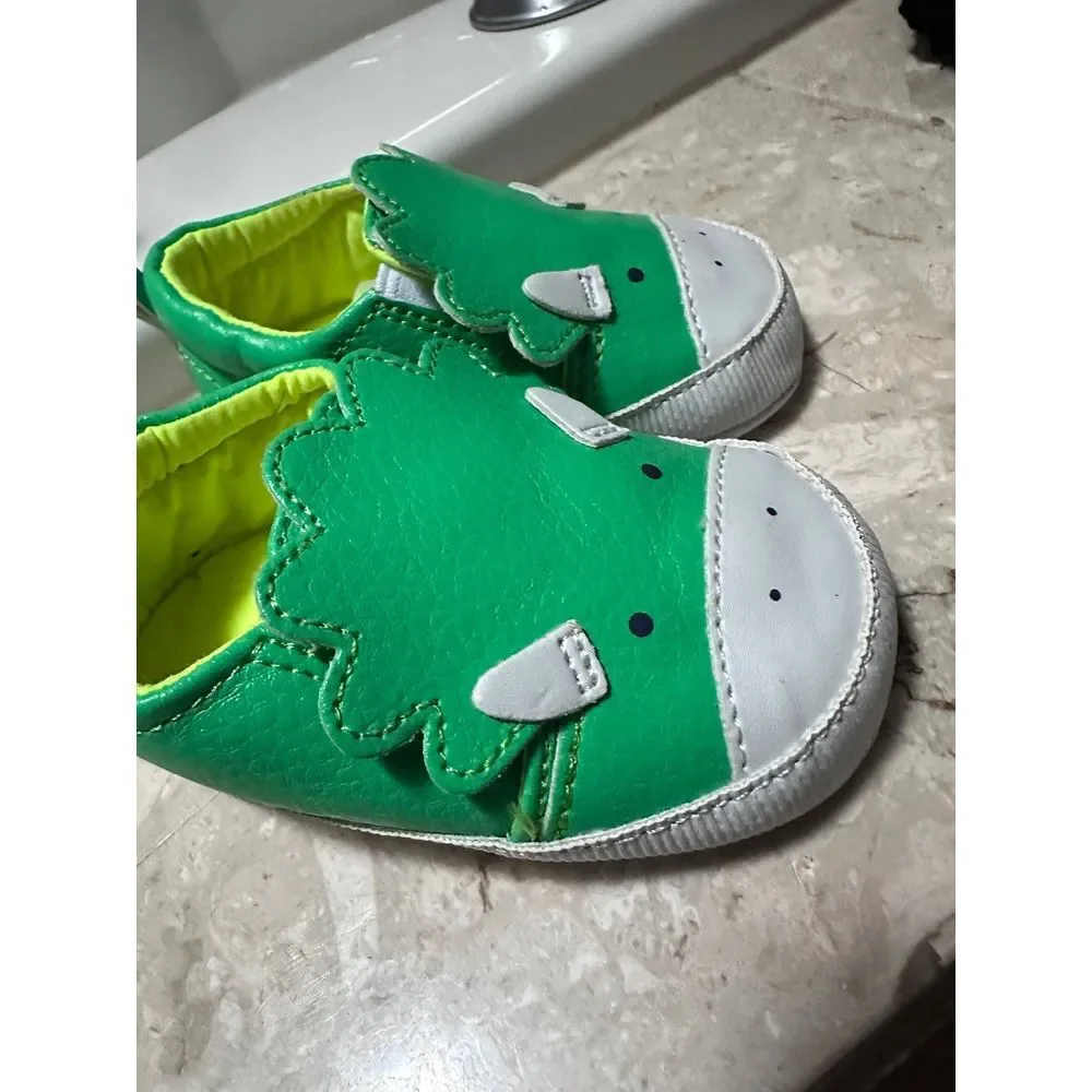 Cat‎ and jack boys dinosaur triceratops crib shoes 3-6 months fall dnr